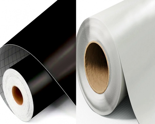 Vinilo de Corte Blanco y Negro Duración 3 Años Acabado Glossy